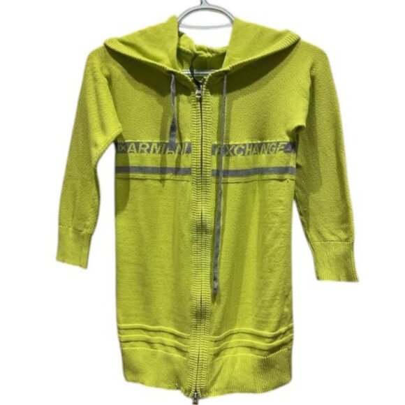 Armani Exchange lime green zip up hoodie jacket size S - Picture 1 of 3